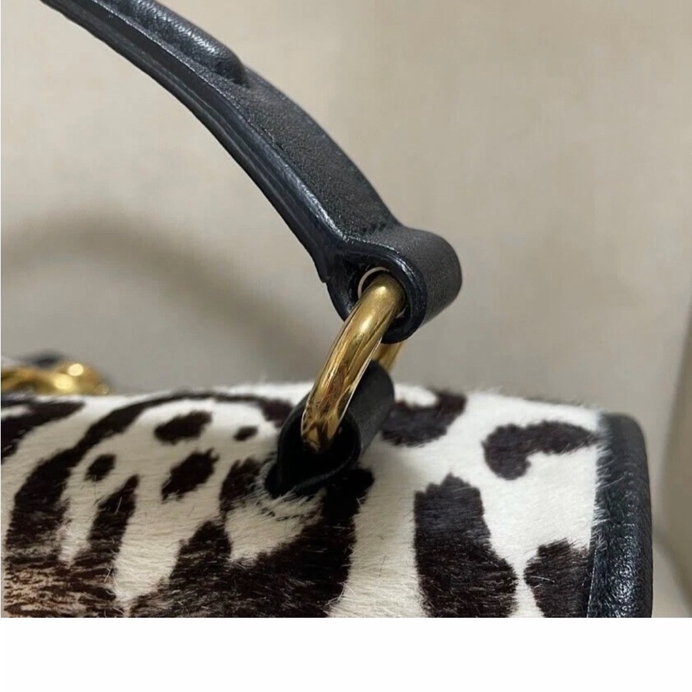RARE! Yves Saint Laurent animal Print Pony Hair bag - Picture 12 of 14